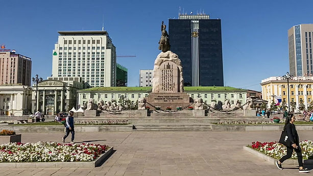 The Sukhbaatar Square at Ulaanbatar, Mongolia